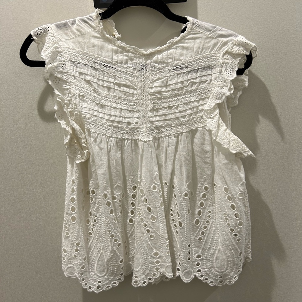Zara White top in Small